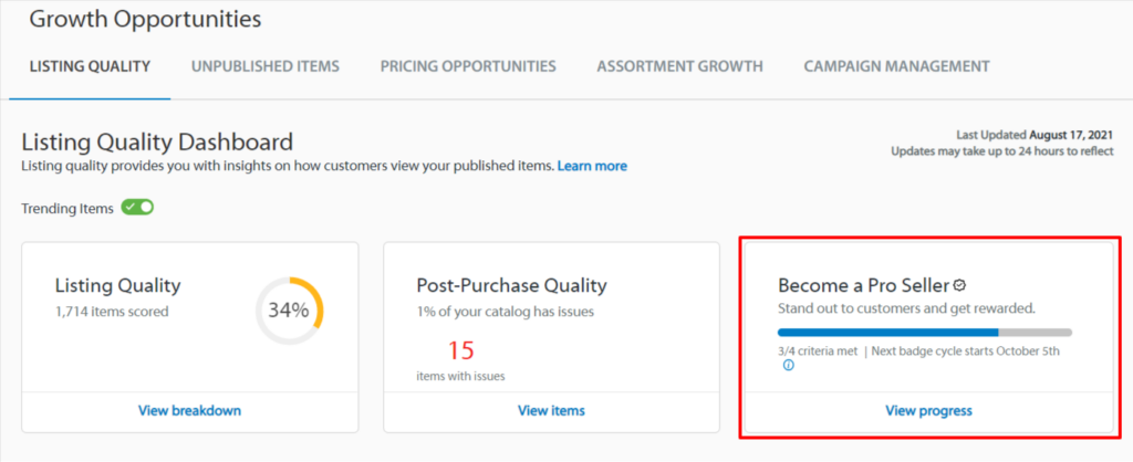 Walmart Pro Seller Badge Requirements Update - GeekSeller Blog