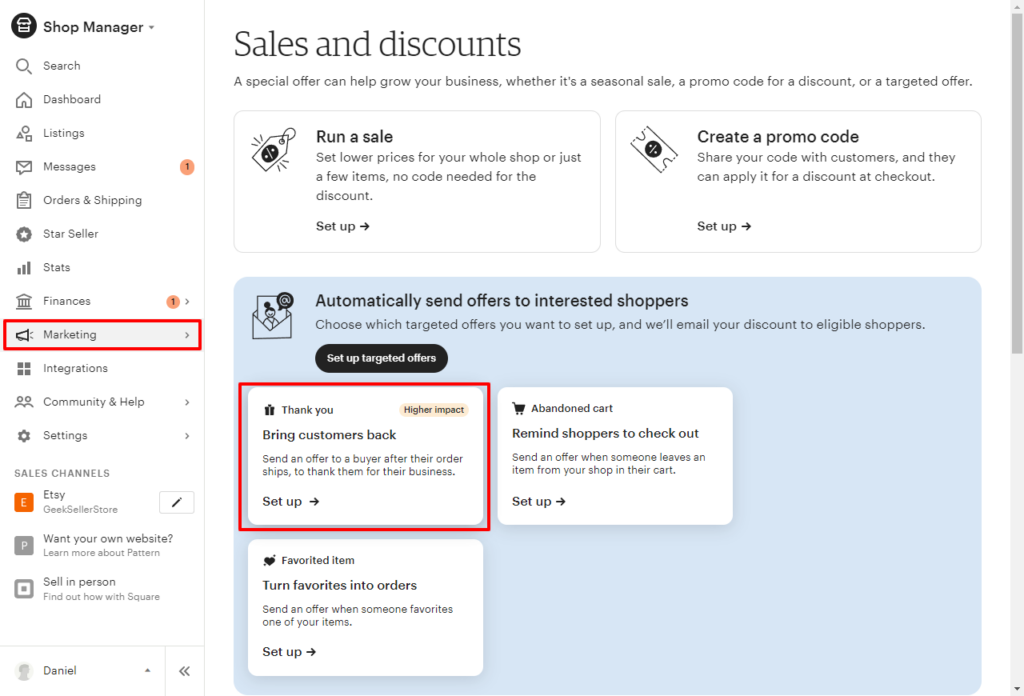 Use Etsy Promo Code Coupons to Bring Customers Back to your Store