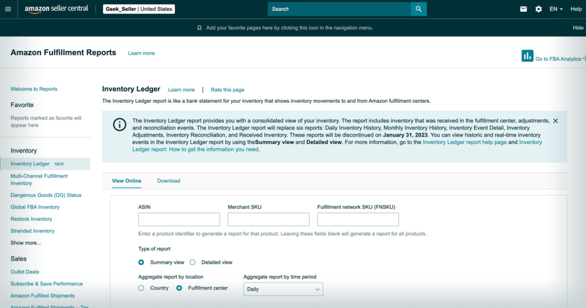 New FBA Inventory Ledger Report Everything You Need to Know