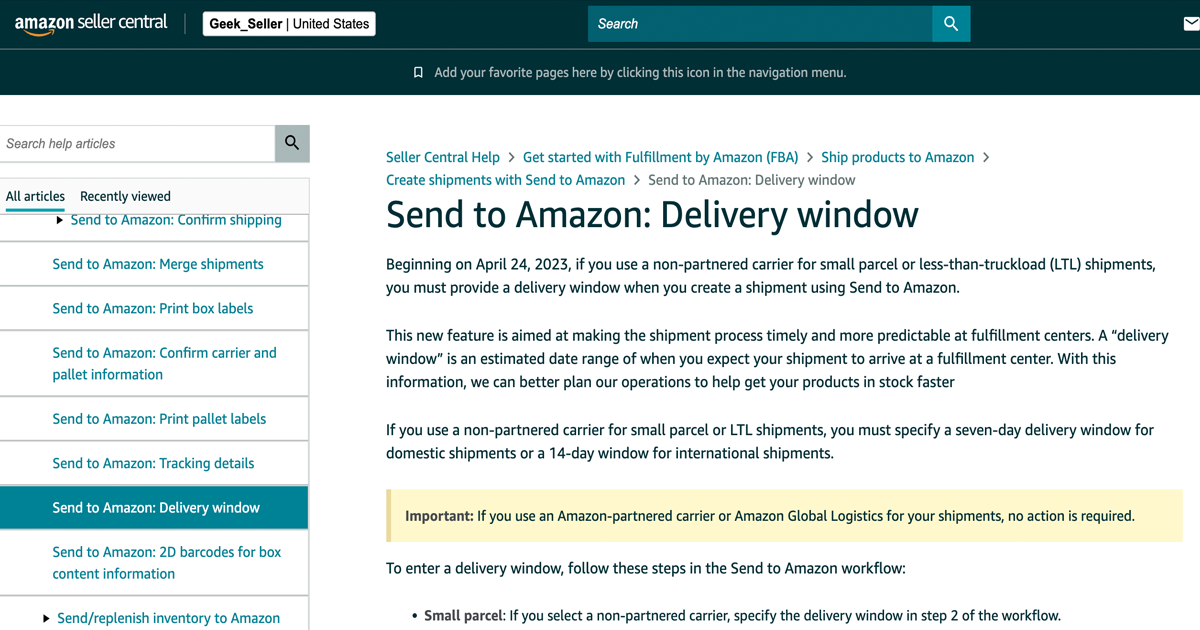 Amazon's New Delivery Window Requirement for FBA Shipments