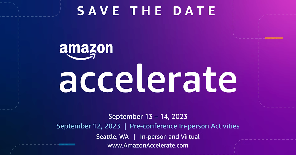 Amazon Accelerate returns to Seattle on September 1314, 2023