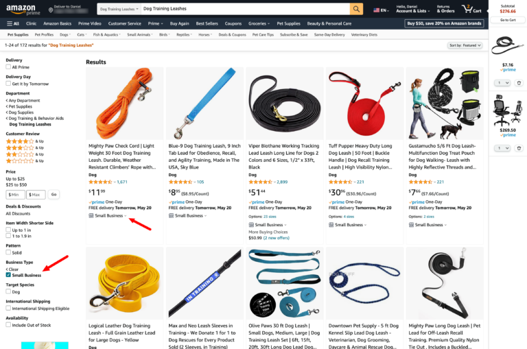 Find Small Business Products on Amazon with the New Badge