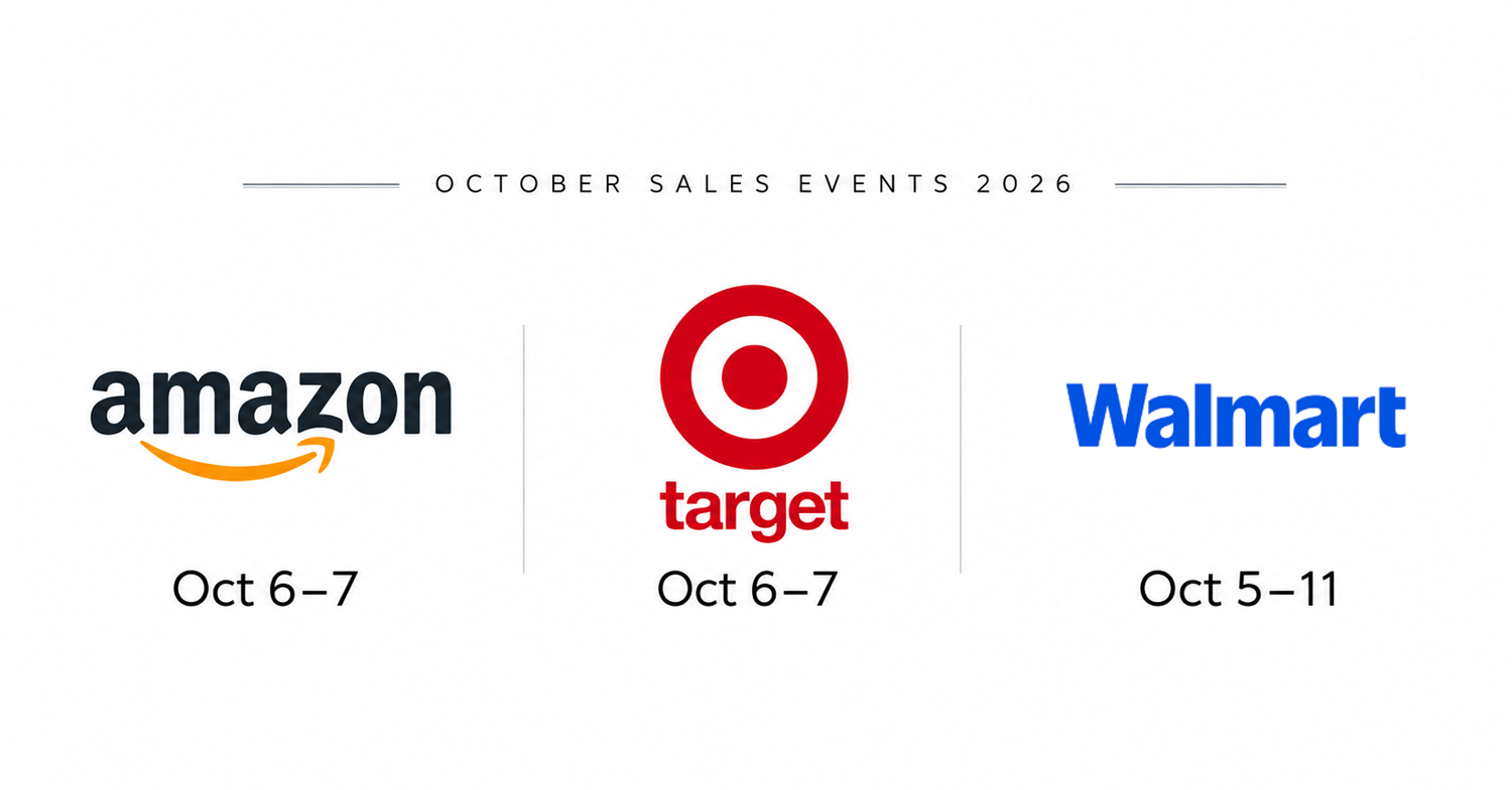 Amazon, Walmart, and Target Announce October 2026 Sales Events