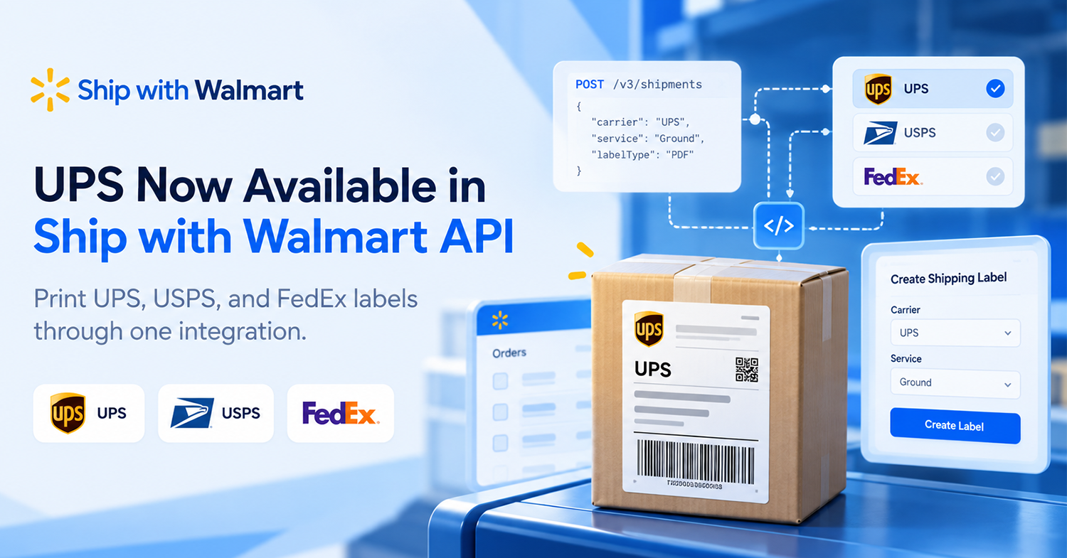 UPS Is Finally Available Through the Ship with Walmart API